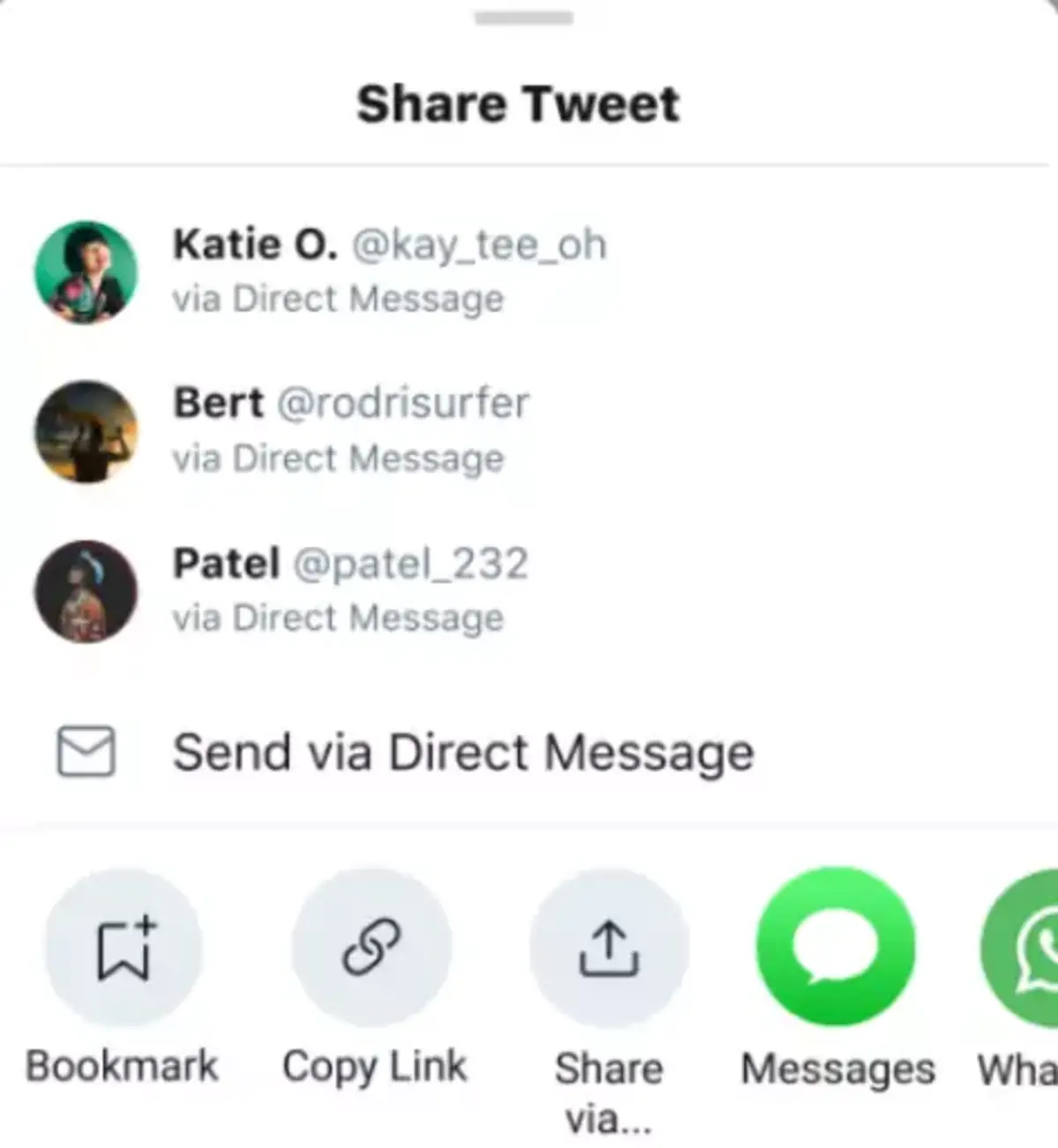 iOS : l'app Twitter propose un nouveau menu de partage de tweet