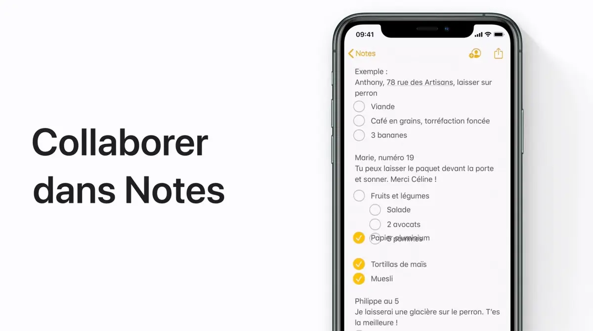 Apple revient en vidéo sur le partage de Notes (iPhone, iPad et iPod touch)