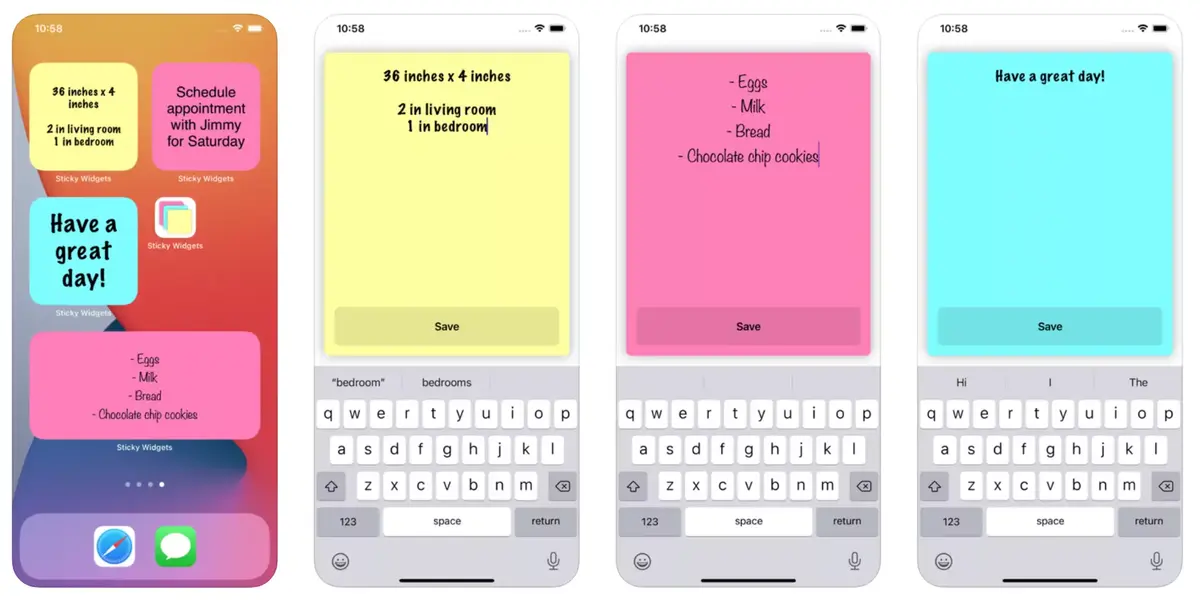 iOS14 : Sticky Widgets permet de coller des notes un peu partout sur l'écran d'accueil