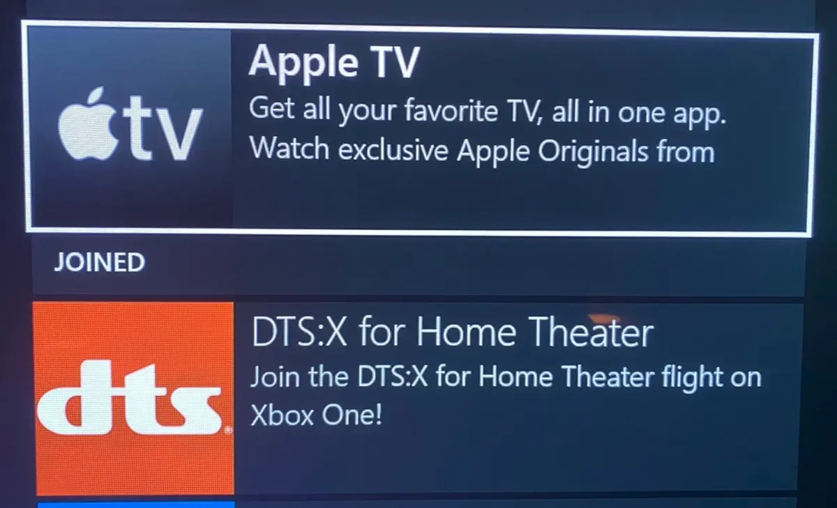 L'App Apple TV débarque en test sur Xbox