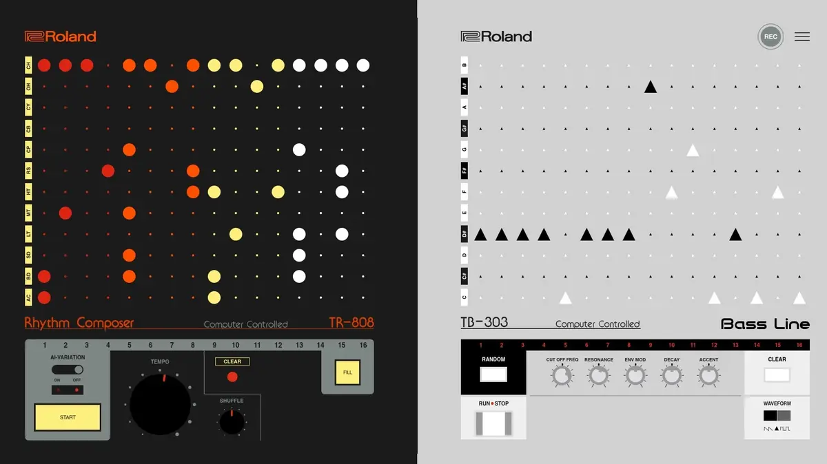 Roland propose gratuitement les émulations des mythiques TR-808/TB-303 sur le web