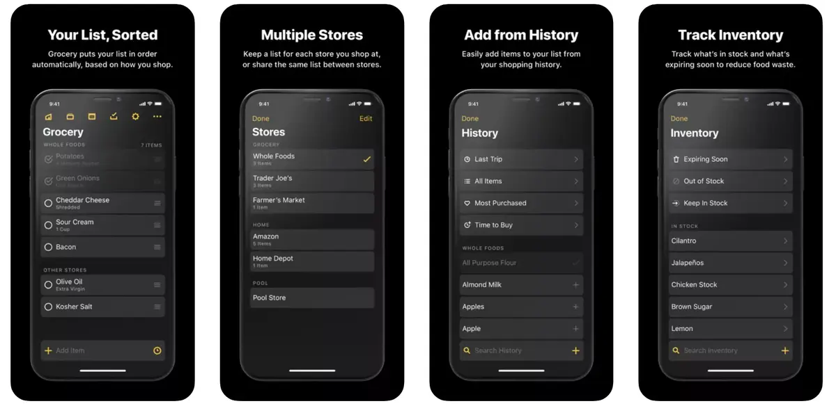 iOS 14 : Grocery - Smart Shopping List, des widgets pour lister ses courses (et autres)