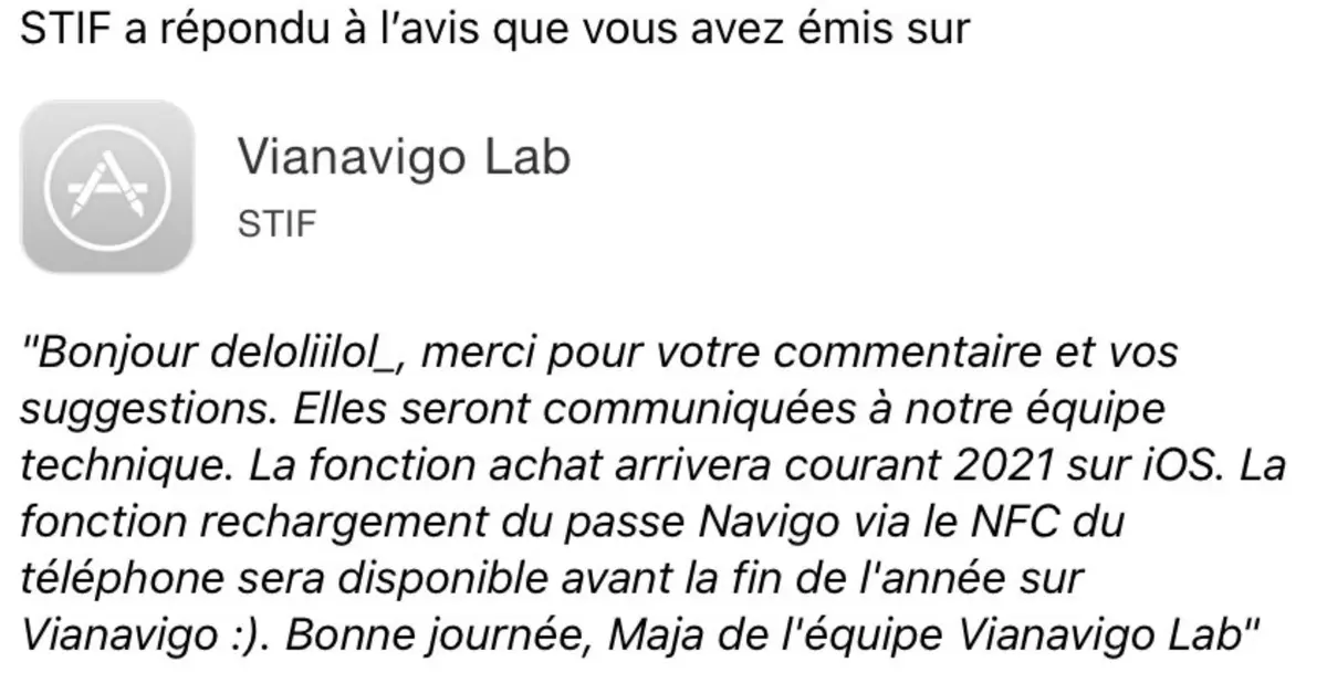 Pass Navigo sur iPhone : la recharge cette année, les achats en 2021 !