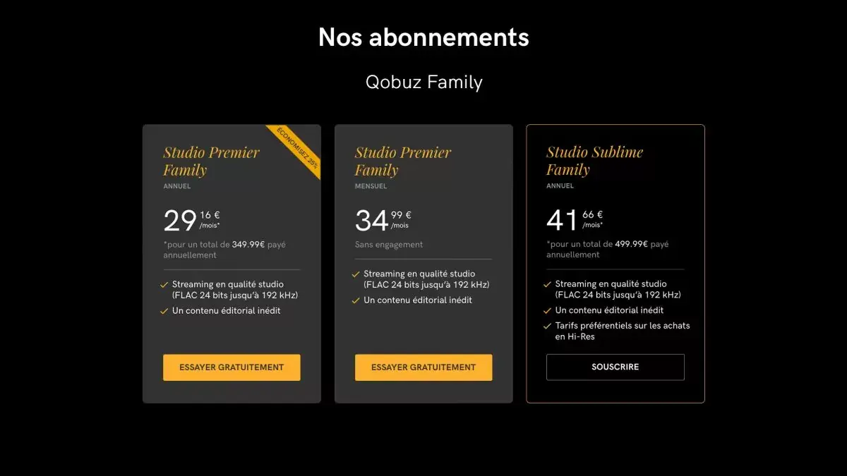 Qobuz lance ses abonnements Famille dès 29€ par mois