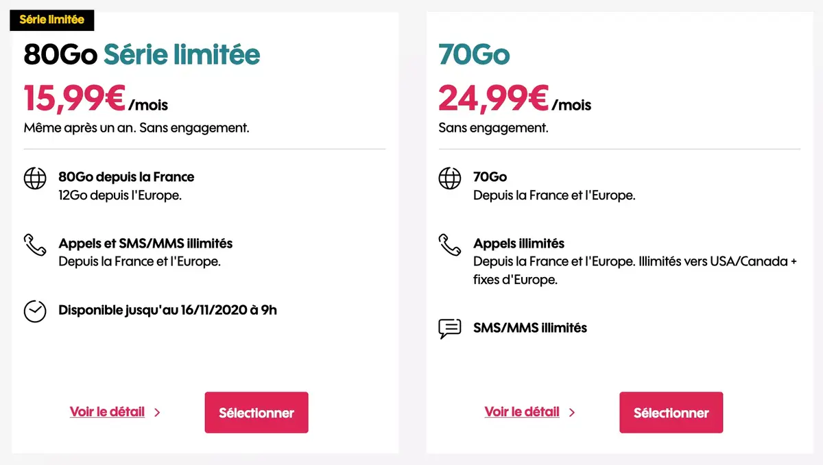 Bons plans opérateurs : des offres sans engagement à partir de 13,99€ (de 80 à 100Go)