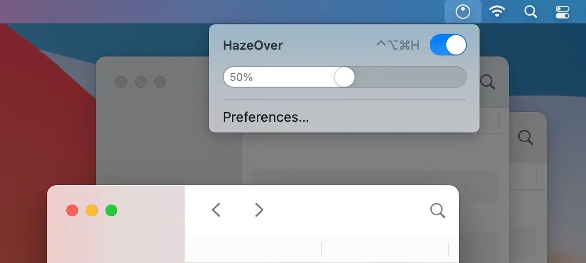 L'utilitaire HazeOver, compatible M1, diminue la luminosité de l ...