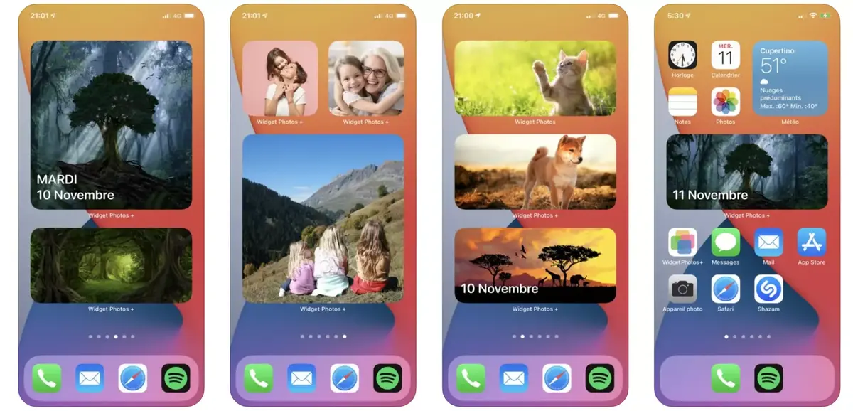 L'app française Widget Photos + propose un cadre photo numérique sur l'iPhone