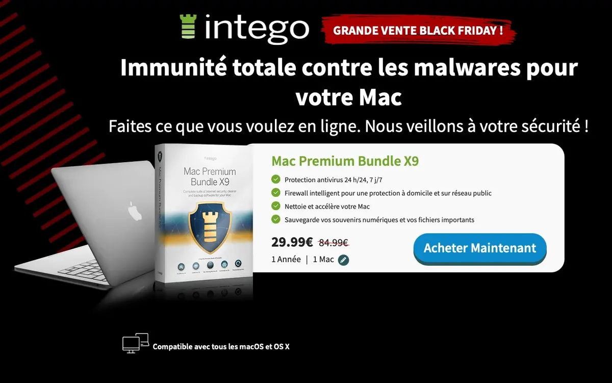 Black Friday : jusqu'à 72% de remise sur les offres de protection Intego