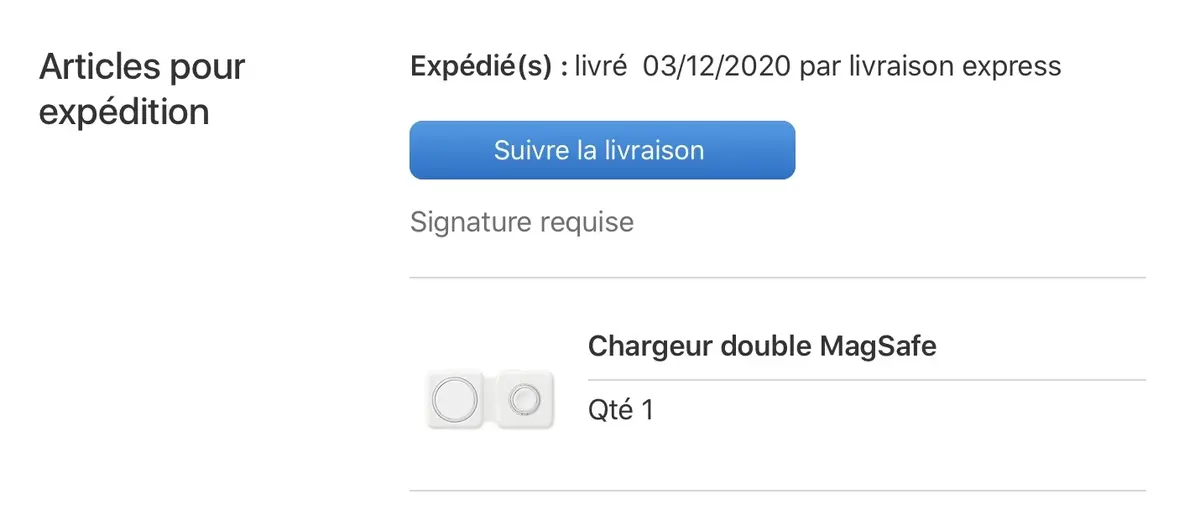 Apple expédie ses premiers chargeurs "MagSafe Duo" !