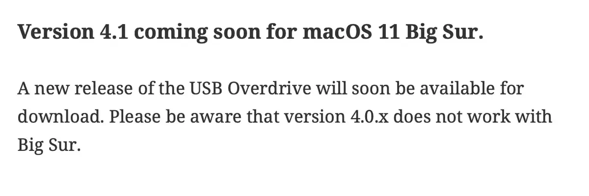 Pilotes universels de souris pour Mac : USBOverDrive toujours incompatible Big Sur