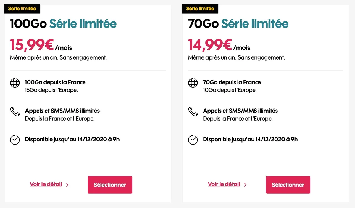 Bons plans opérateurs : des offres sans engagement à partir de 10,99€ (de 70 à 160Go)