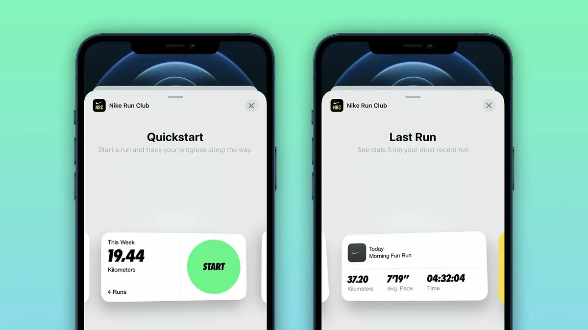 Nike Run Club se met aux widgets, avec des statistiques