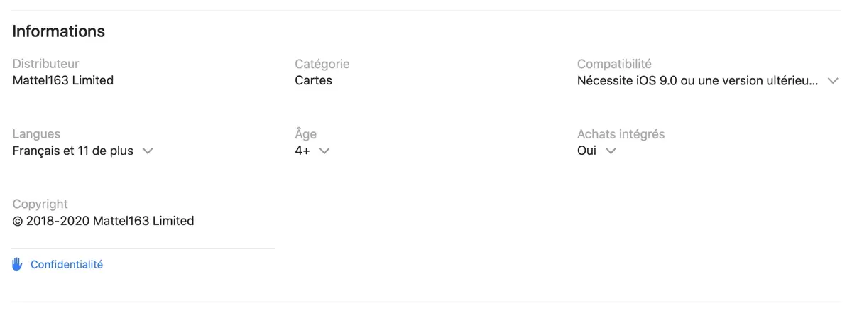 Confidentialité : comment accéder aux fiches d’informations sur l’App Store