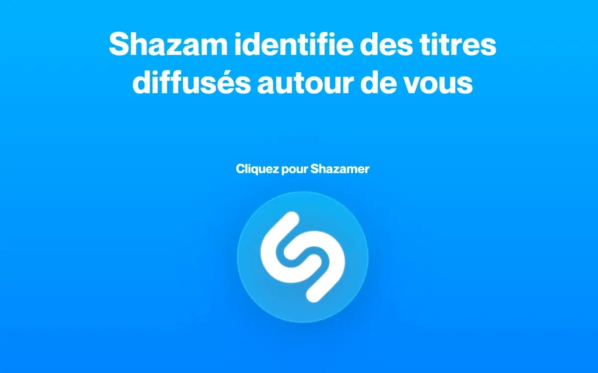 Shazam hérite d'une web app et de listes de tendance (les Tops)