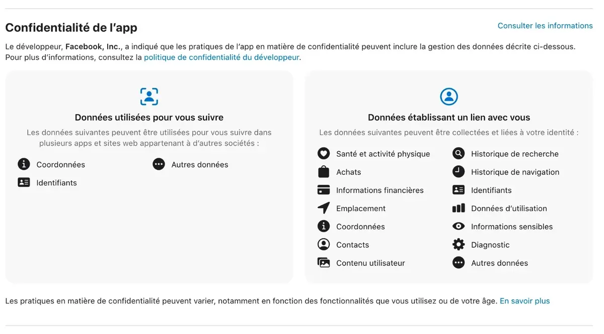 Les étiquettes de confidentialité sont beaucoup plus grandes que prévu