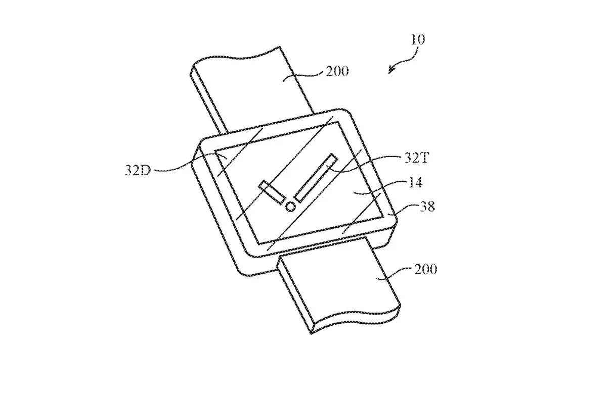 Brevet : une Apple Watch avec Touch ID sur le coté et une caméra sous l'écran