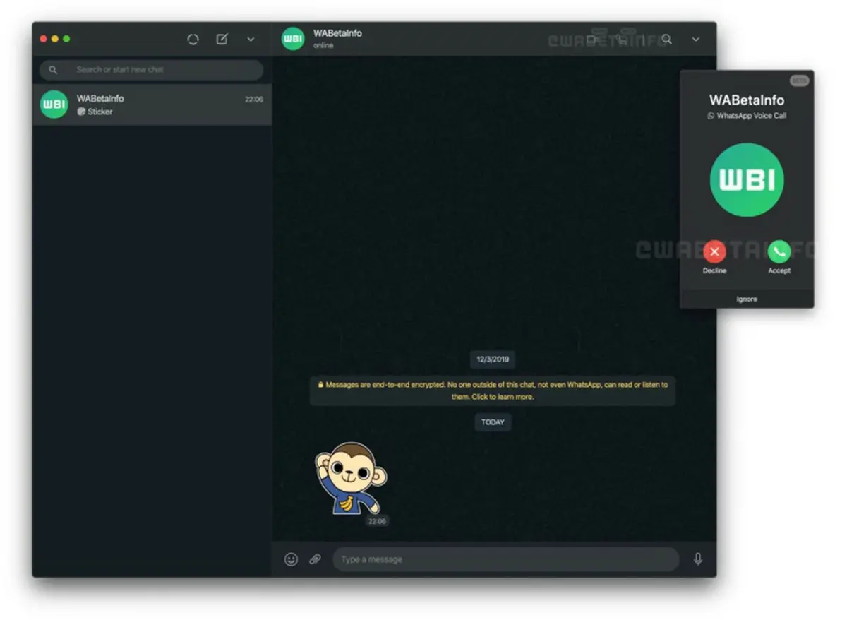 WhatsApp bientôt en audio et en vidéo sur Mac (images)