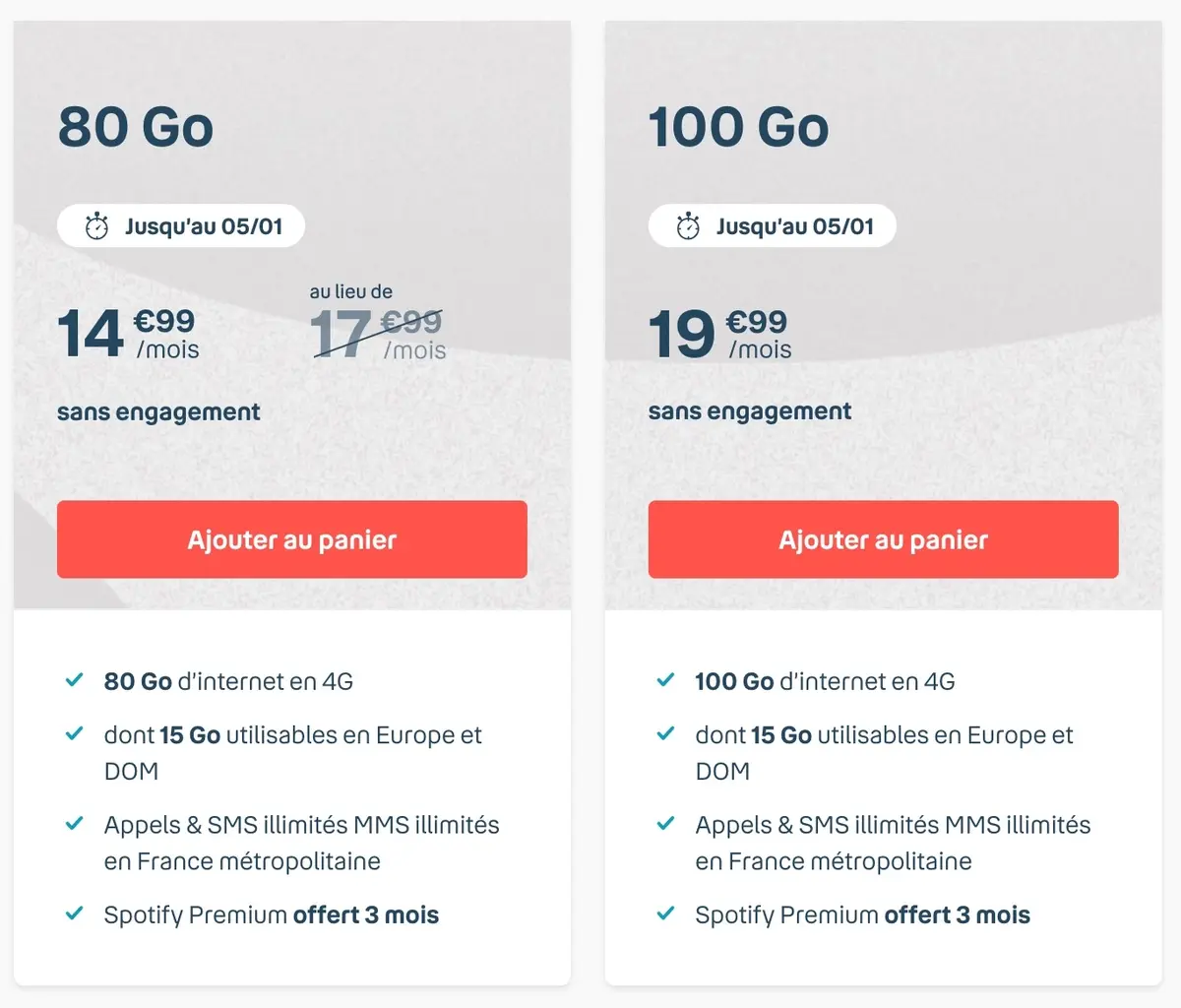 Bons plans opérateurs : des offres sans engagement à partir de 12,99€ (de 80 à 150Go)