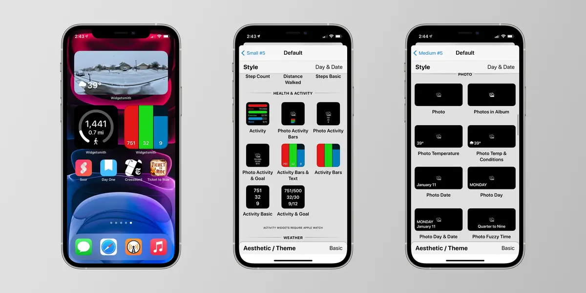 Widgetsmith : de nouveaux widgets santé, photo et météo sur iOS 14