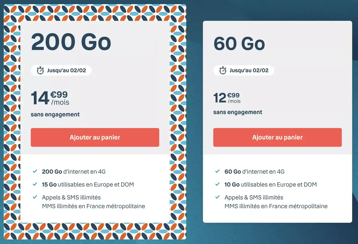 Bons plans opérateurs : des offres sans engagement à partir de 11,99€ (de 60 à 200Go)