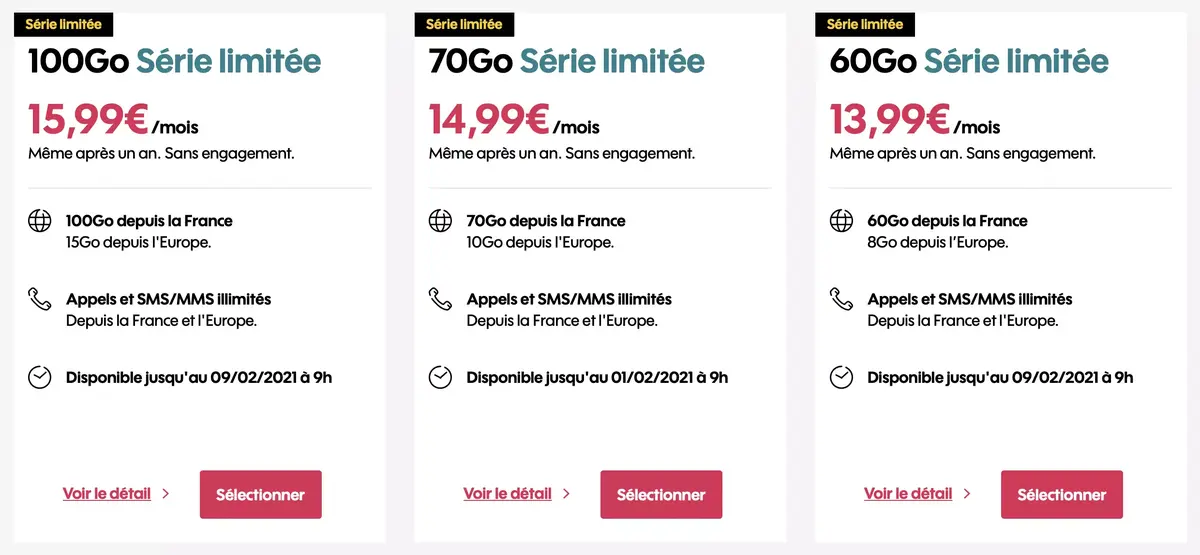 Bons plans opérateurs : des offres sans engagement à partir de 11,99€ (de 60 à 200Go)