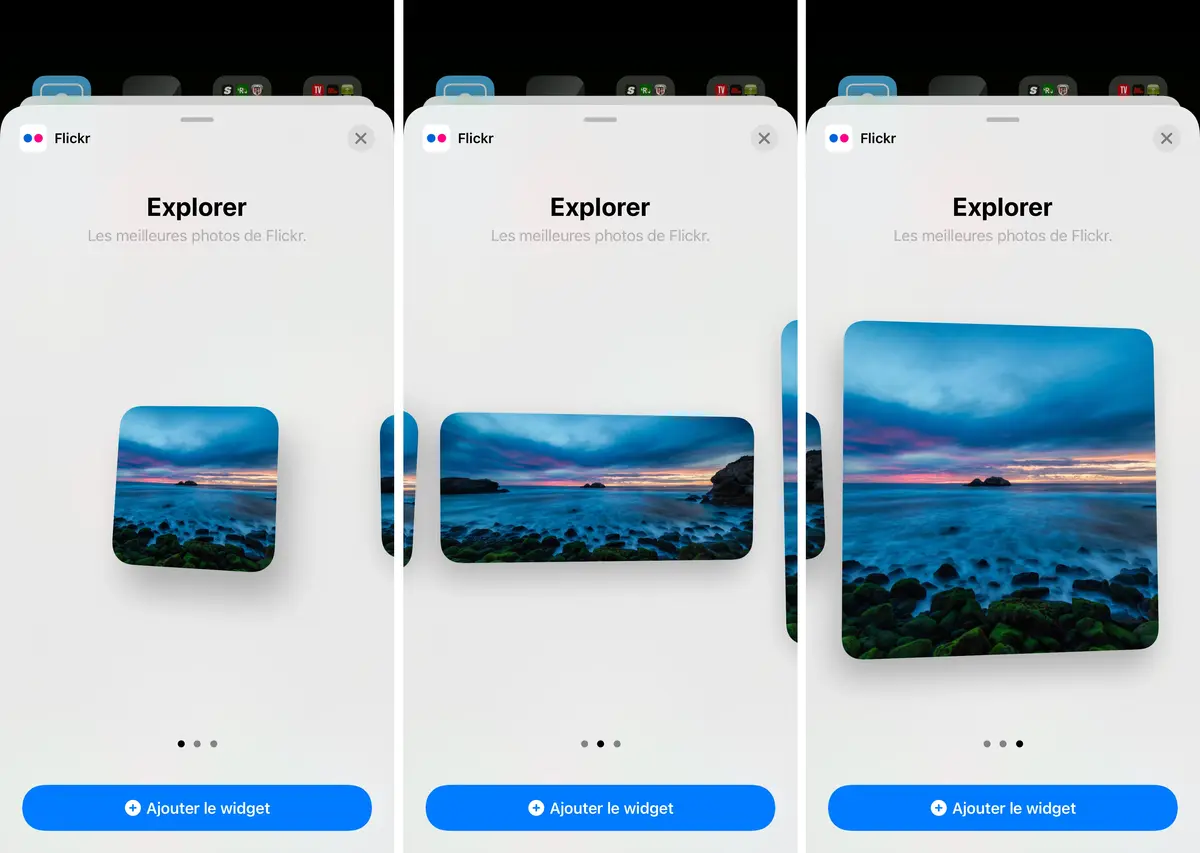 Flickr propose un Widget pour son flux "Explorer"