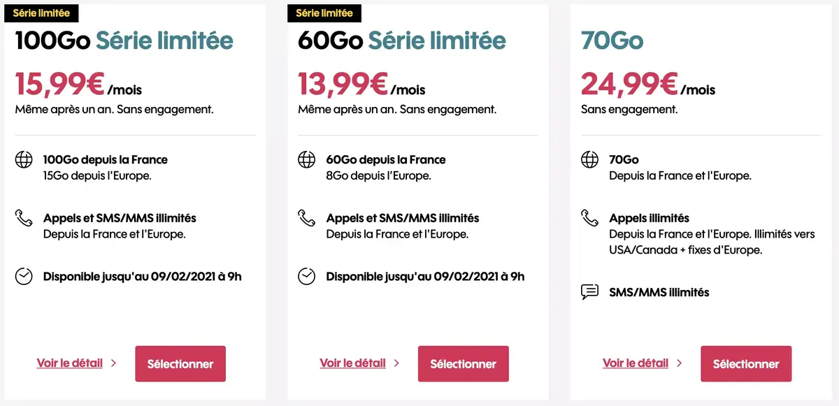 Bons plans opérateurs : des offres sans engagement à partir de 11,99€ (de 60 à 200Go)