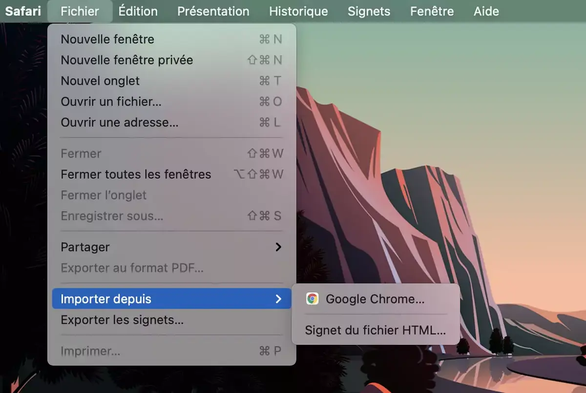 Comment importer son Historique et ses Mots de passe depuis Chrome vers Safari