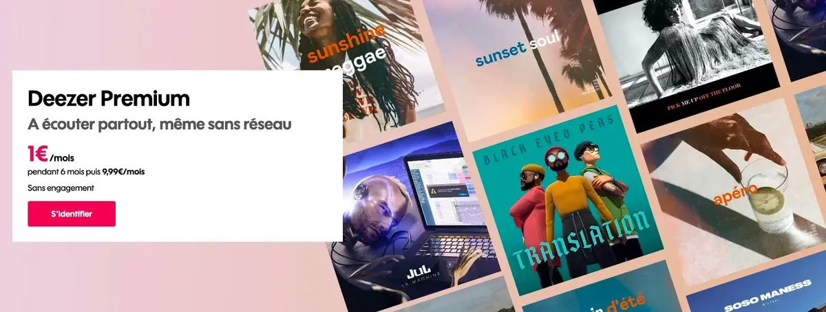 Sosh propose Deezer Premium à 1€ par mois pendant 6 mois