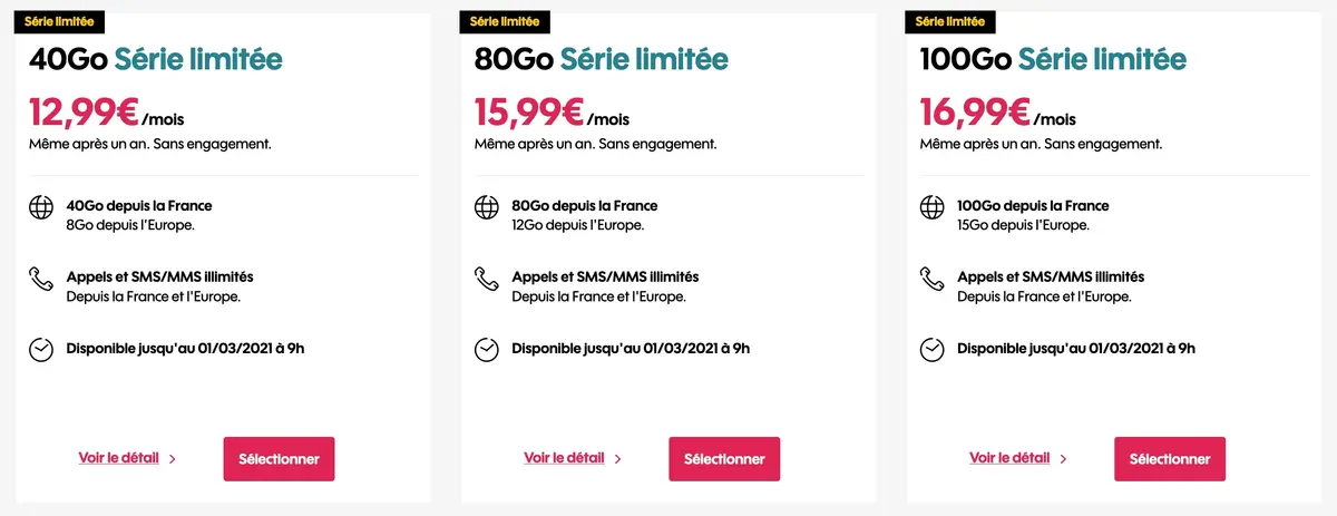 Bons plans opérateurs : 11 offres sans engagement à partir de 4,99€ (de 5 à 150Go)