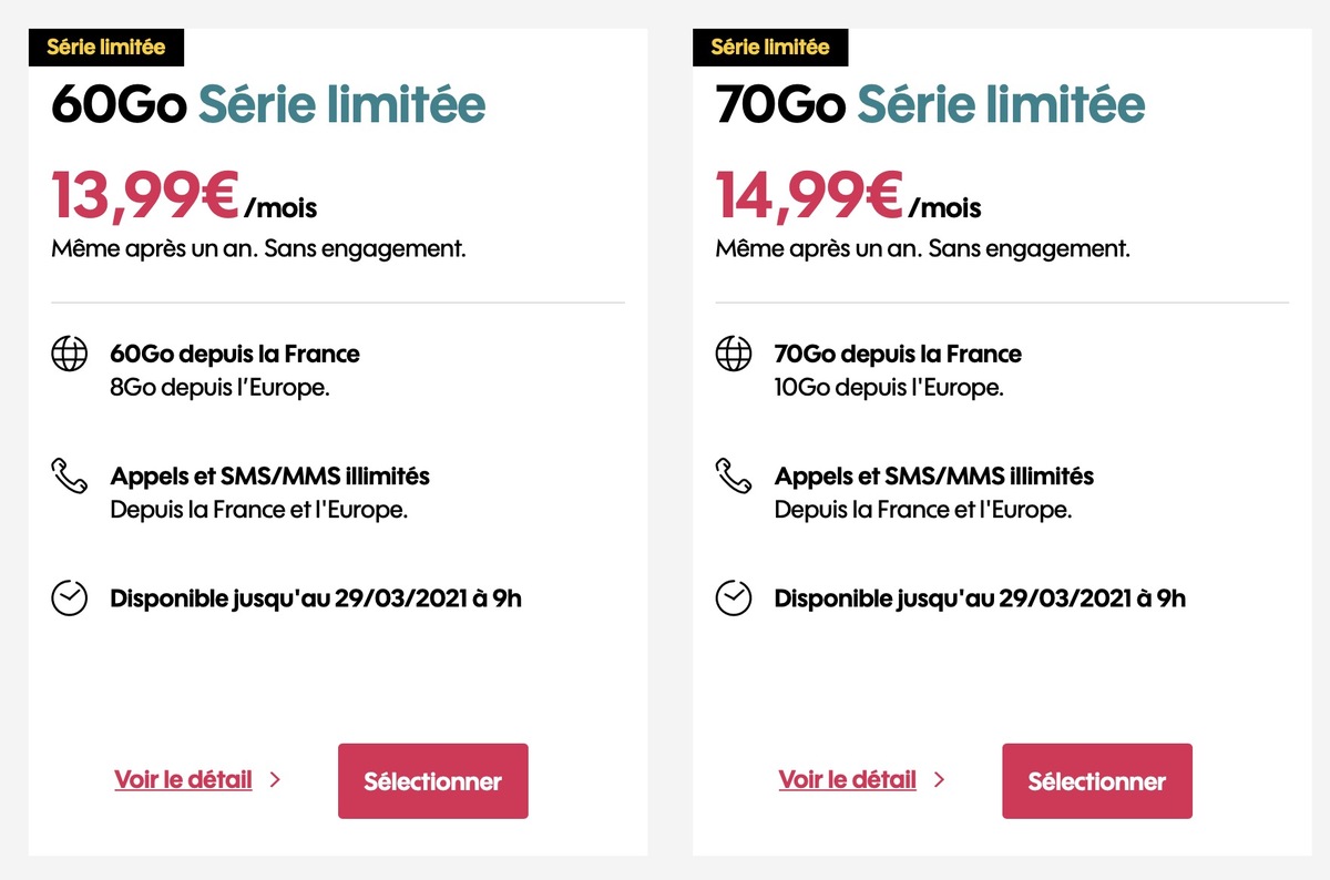 Bons plans opérateurs : des offres sans engagement dès 4,99€ (5 à 200Go)