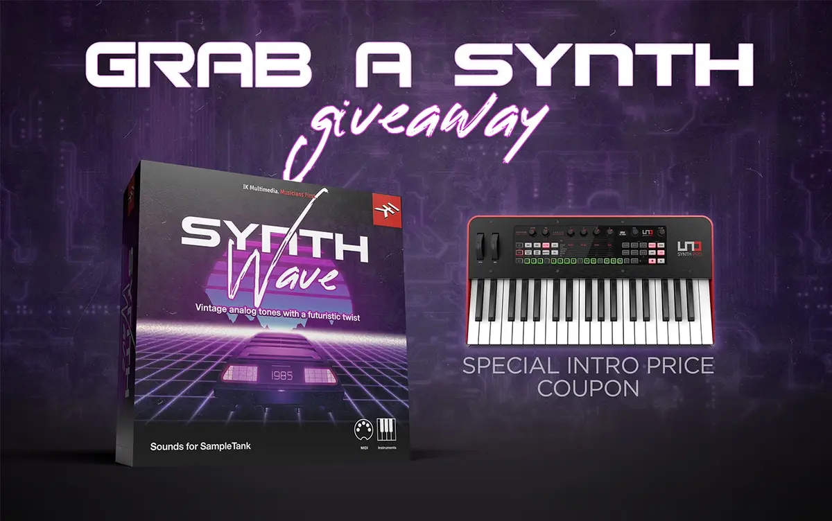 IK Multimedia offre le pack Synthwave (49,99€) pour SampleTank