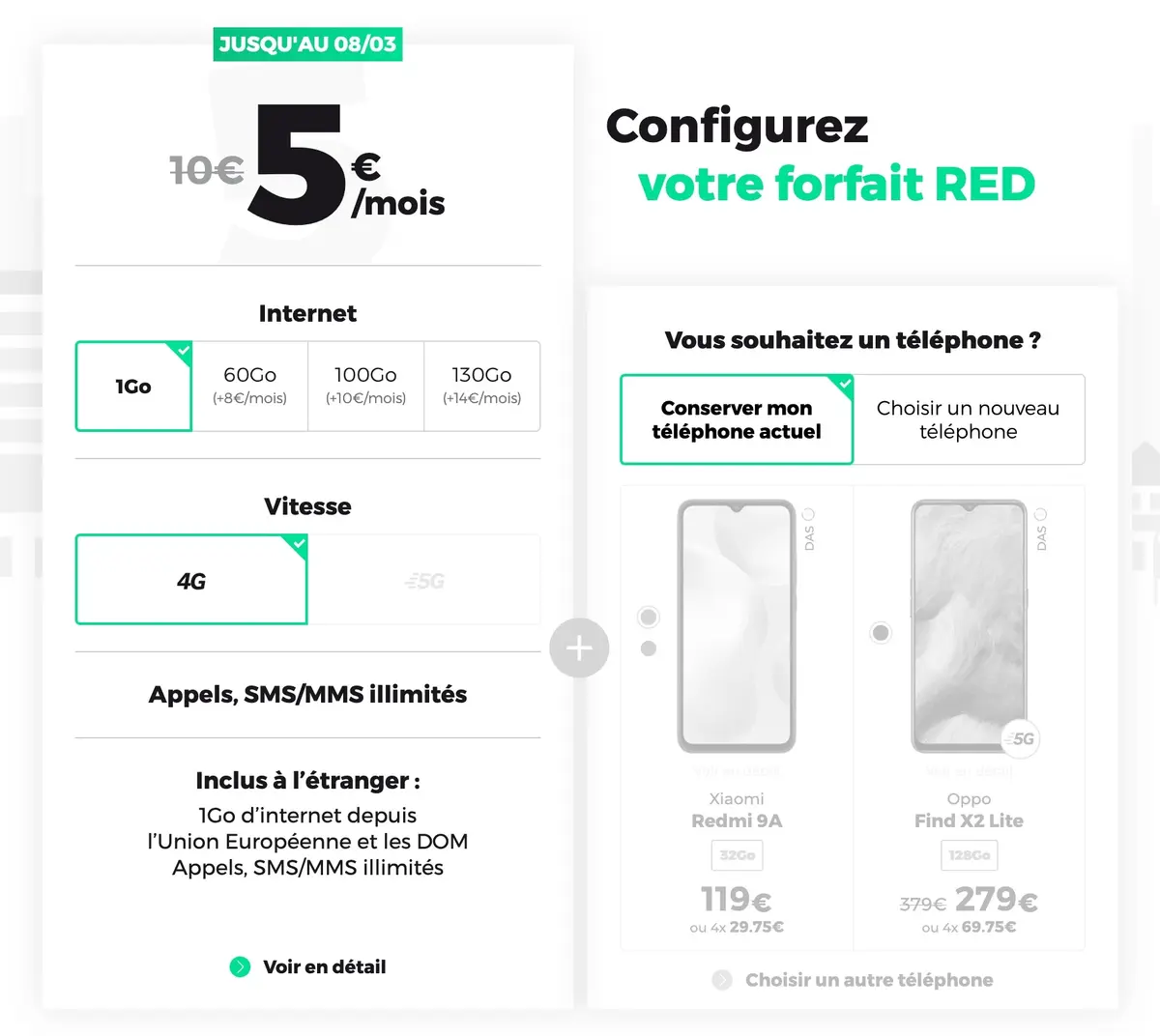 Bons plans opérateurs : dernier jour pour RED by SFR dès 5€ (1 à 130Go)