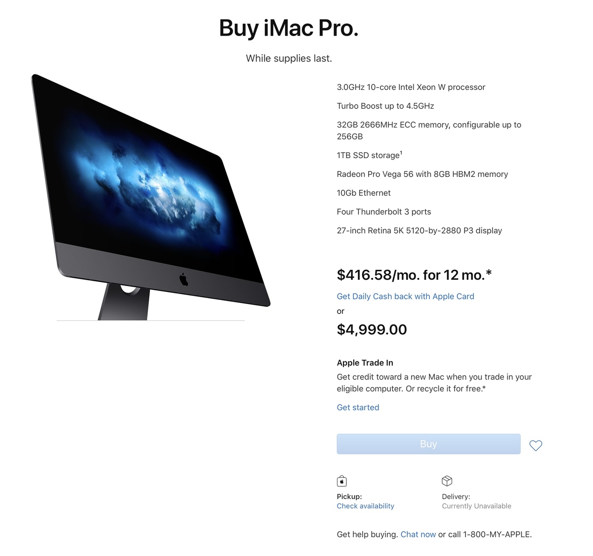 L'iMac Pro déjà "sold-out" aux USA