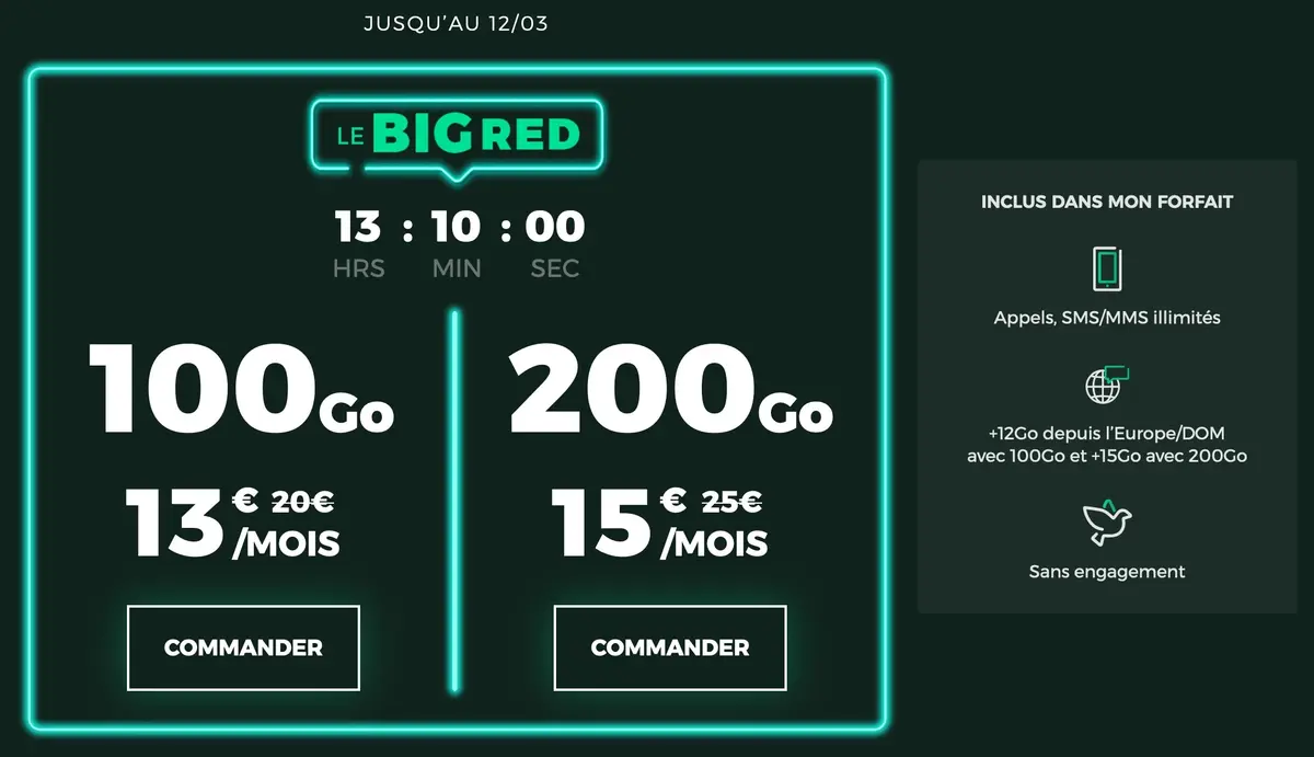 Bons plans opérateurs : des offres sans engagement dès 4,99€ (de 5 à 200Go)