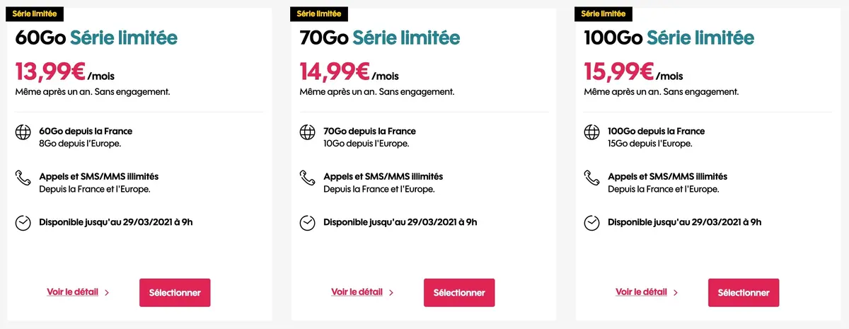 Bons plans opérateurs : des offres sans engagement dès 4,99€ (de 5 à 200Go)