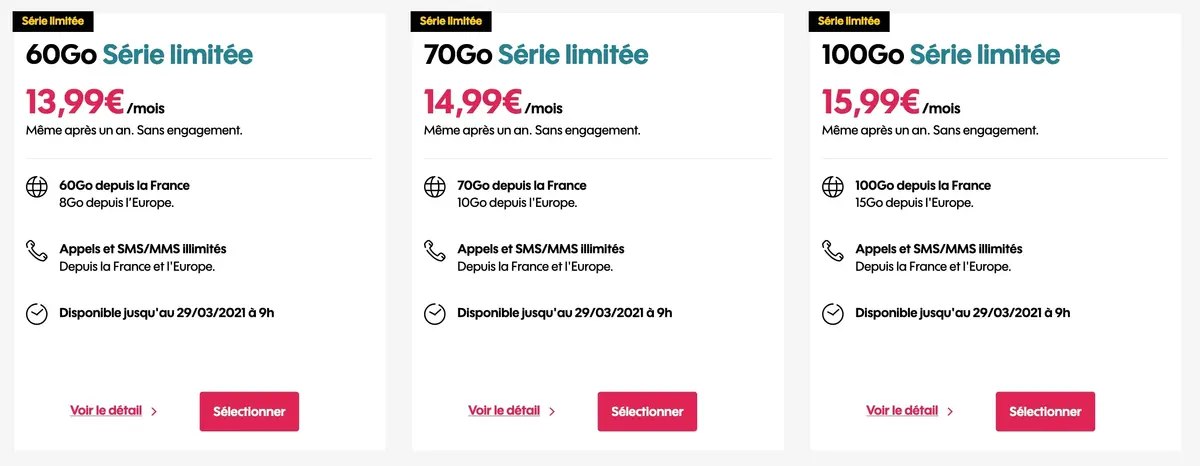 Bons plans opérateurs : des offres sans engagement dès 4,99€ (de 5 à 200Go)