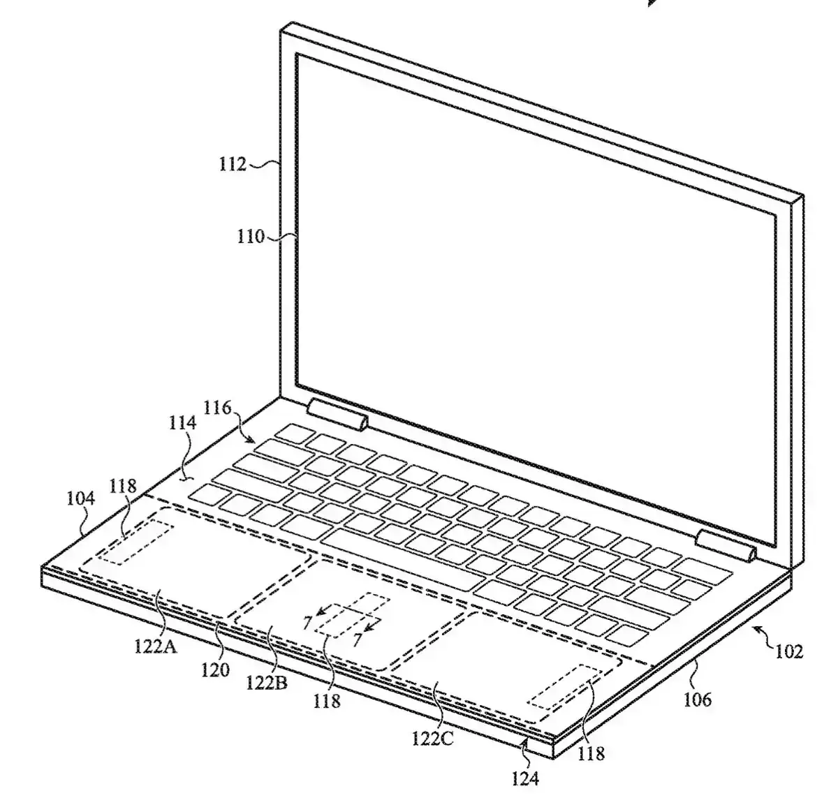 Brevet : un retour haptique dans le clavier des MacBook Pro