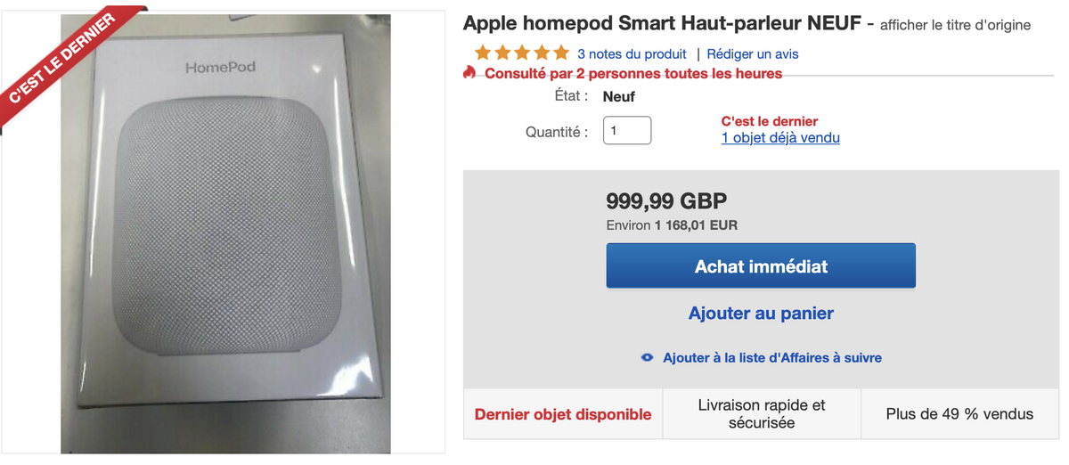 Mauvais Plan : le HomePod affiche des prix délirants sur eBay !