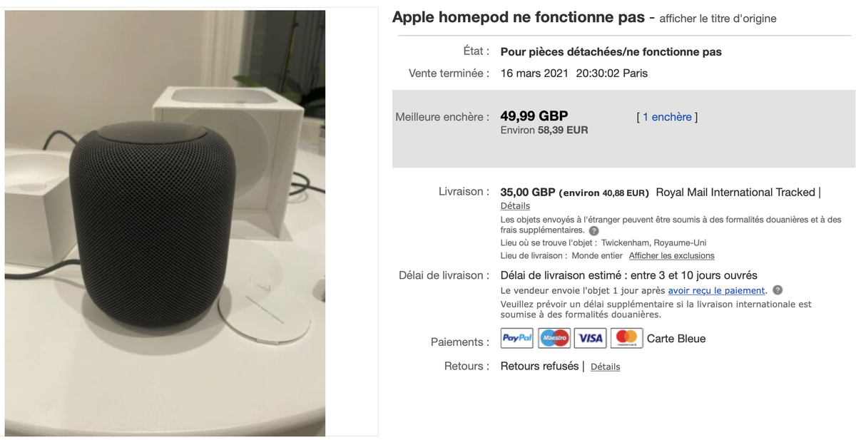 Mauvais Plan : le HomePod affiche des prix délirants sur eBay !