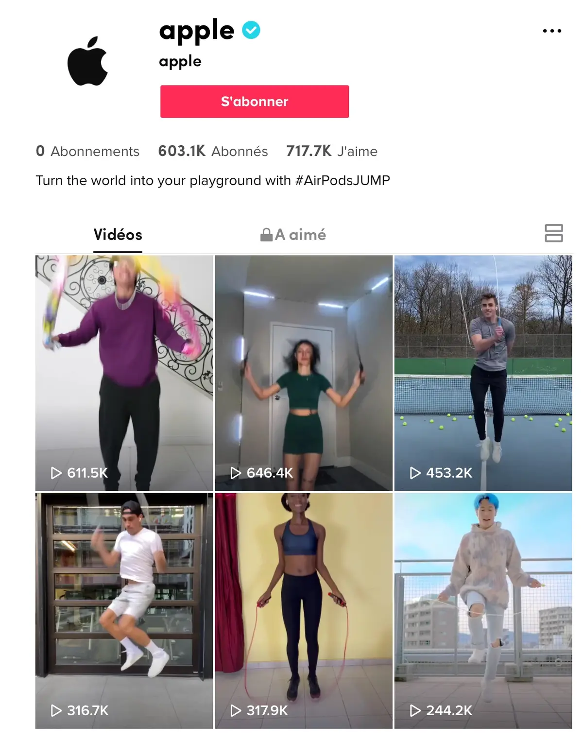 Apple fait le buzz sur TikTok #AirPodsJUMP