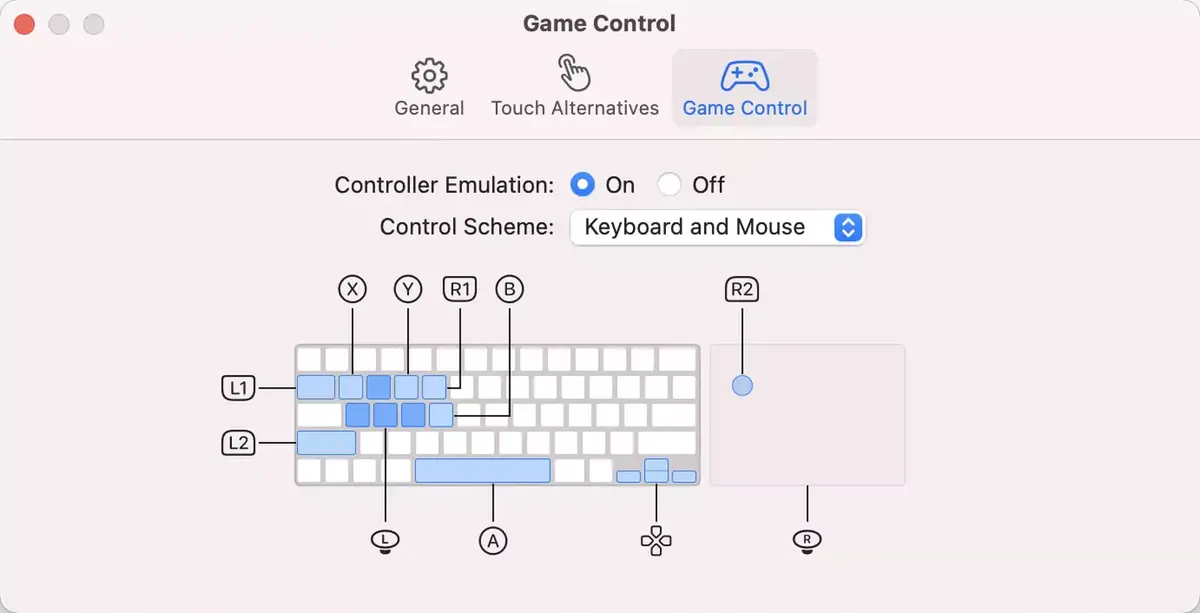 macOS Big Sur 11.3 peut émuler les manettes iOS avec les clavier/souris des Mac M1