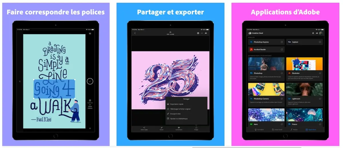 Adobe Creative Suite : des groupes pour la bibliothèque et de nouvelles polices