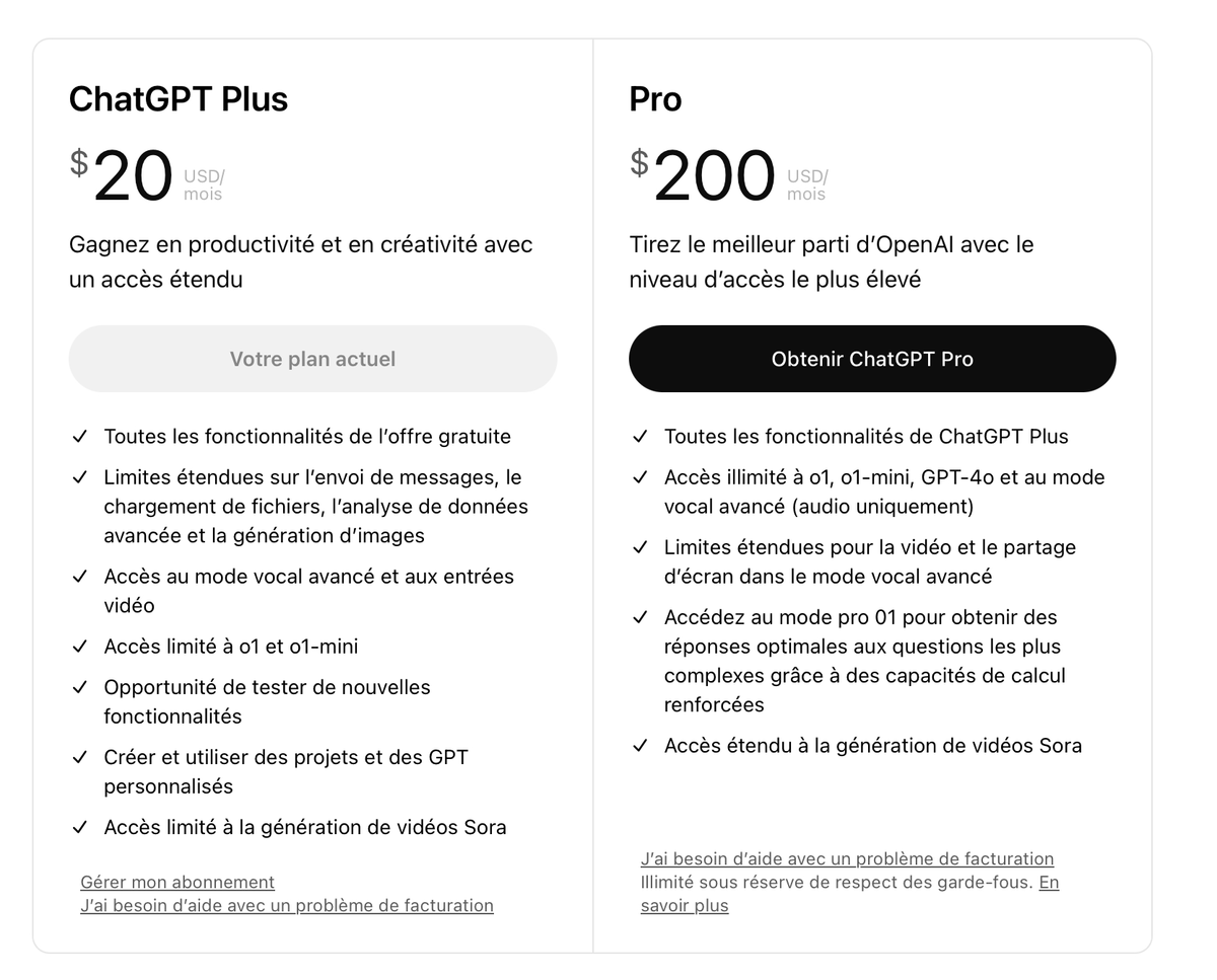 ChatGPT Pro à 200 dollars par mois ? Pas assez cher mon fils