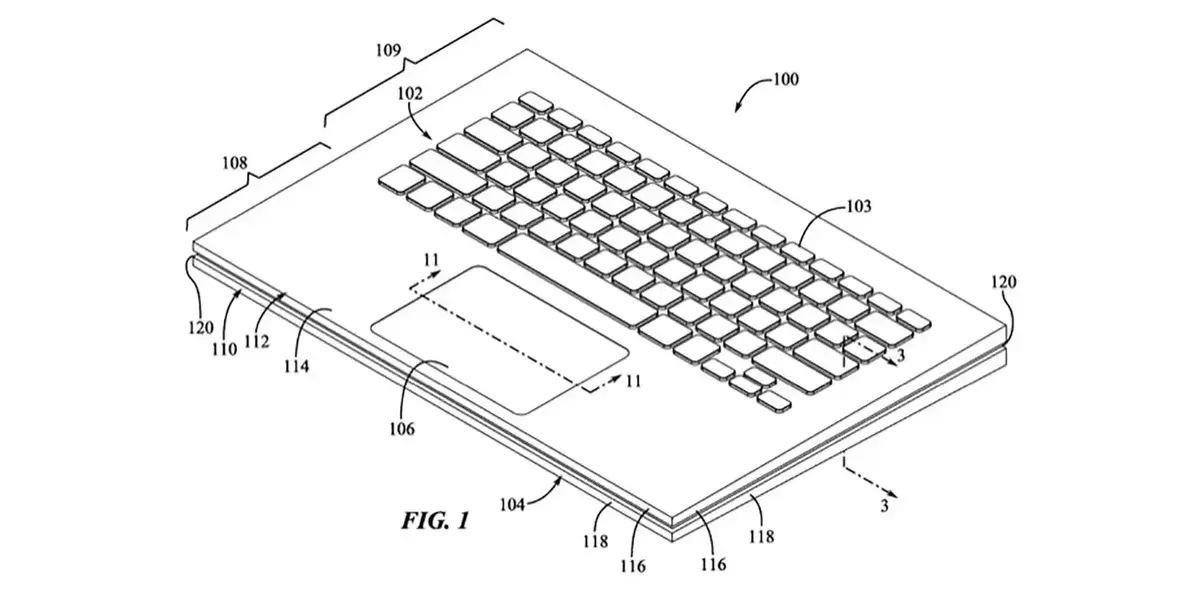 Brevet : un Magic Keyboard waterproof, avec un trackpad compatible avec l'Apple Pencil