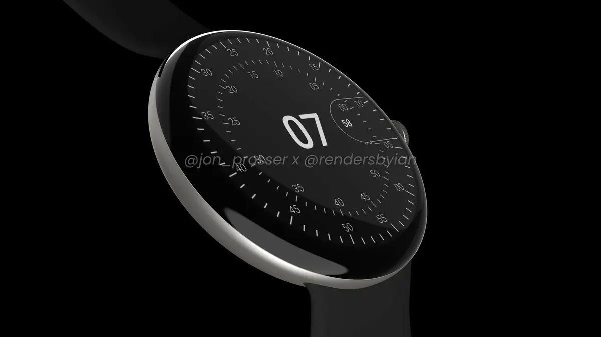 Des rendus de la prochaine smartwatch de Google avec un design circulaire (pour octobre ?)