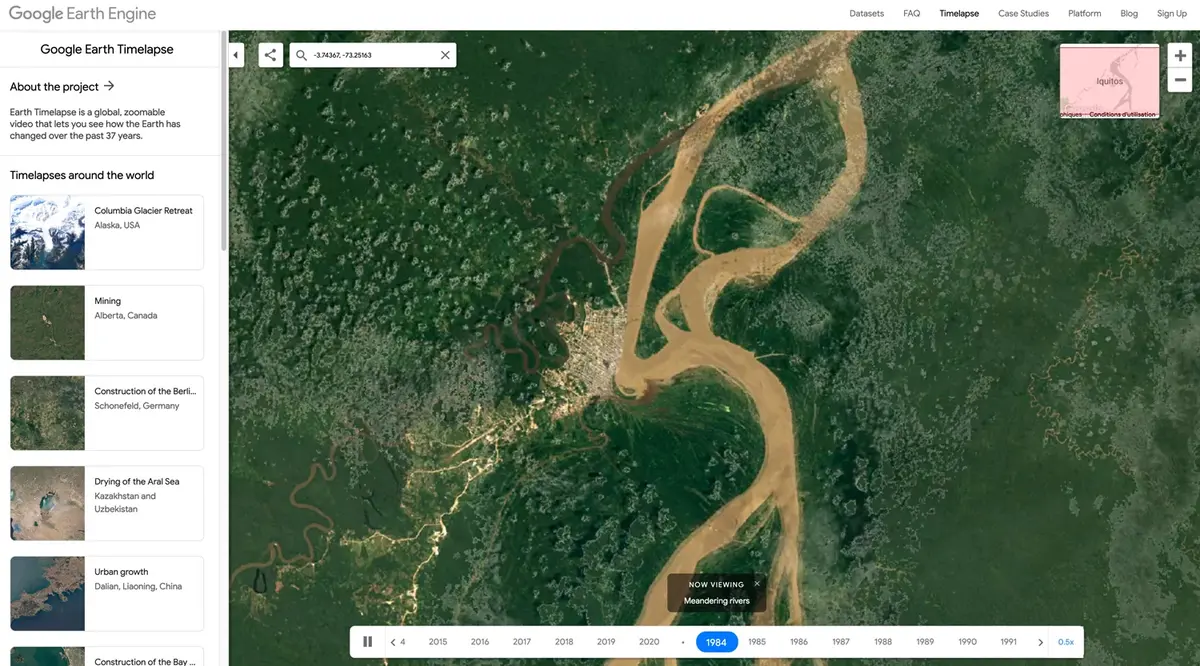 Google Earth dévoile une fonction pour voyager dans le temps et autour de la Terre