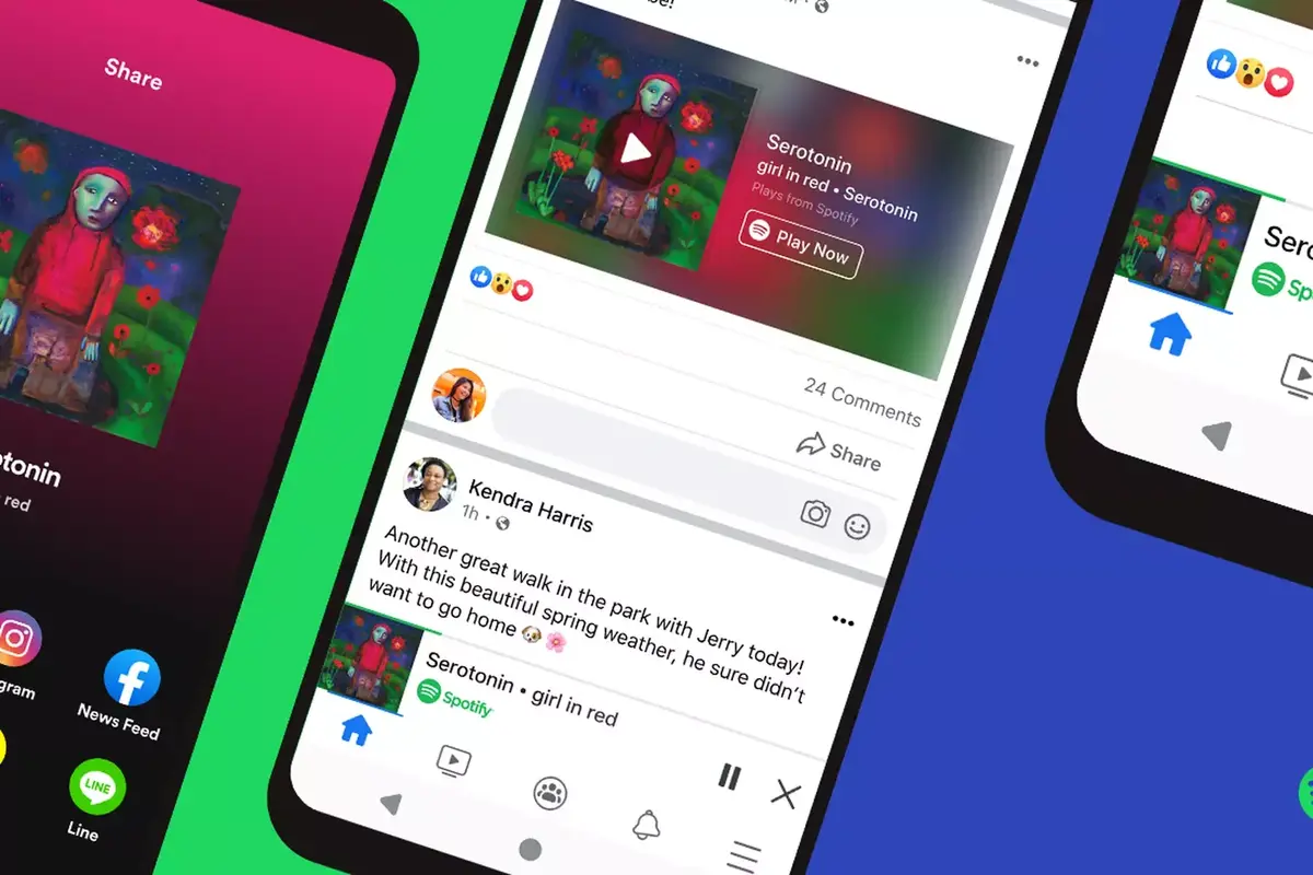 Spotify lance son mini lecteur sur l'app Facebook