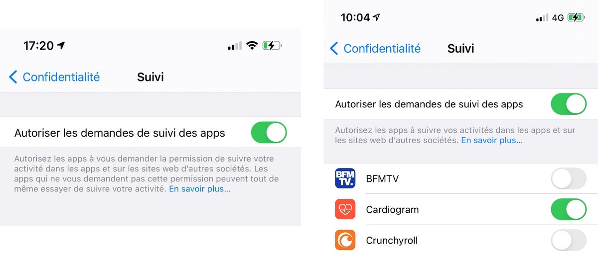 iOS 14.5 : comment configurer le suivi des applications