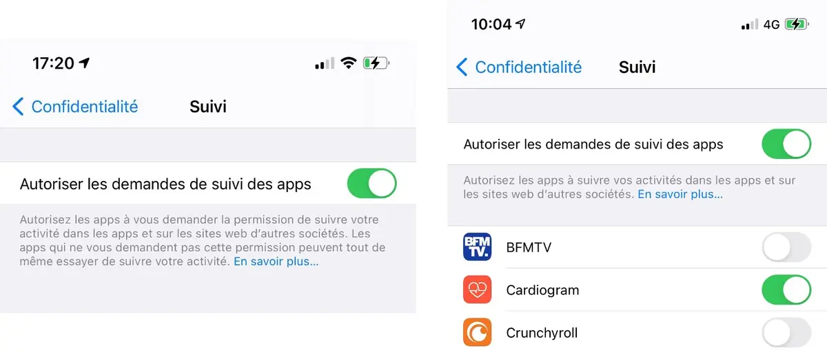 iOS 14.5 : comment configurer le suivi des applications